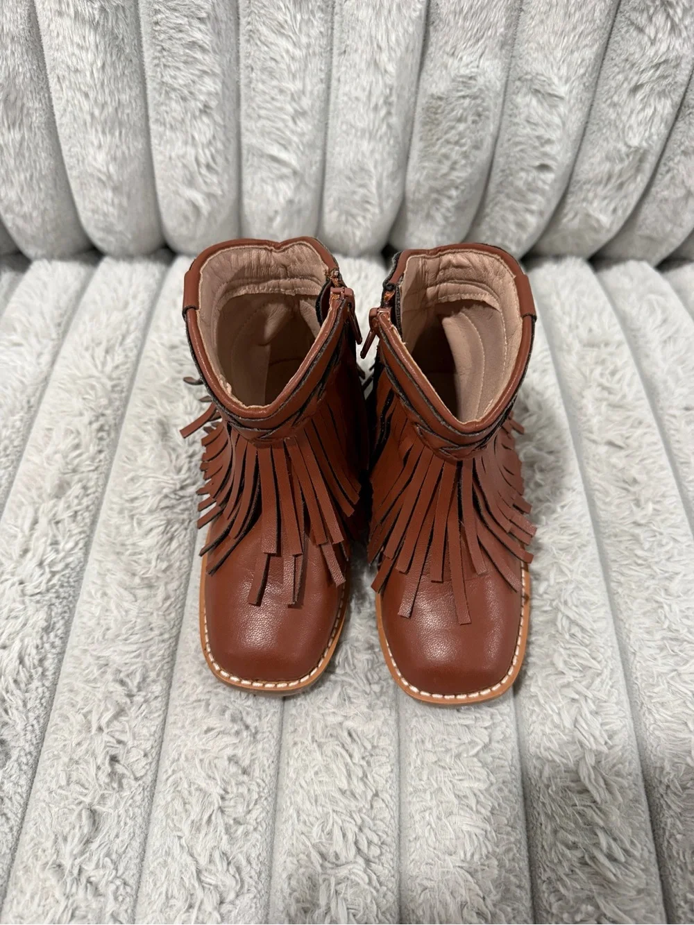 Like New Size 10 Liv and Stella Brown Fringe Boots